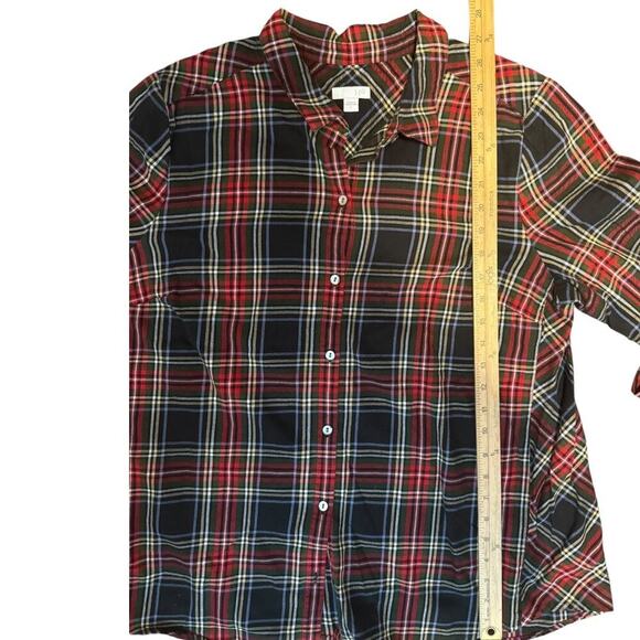 J.Jill Plaid Button-Front Tunic Size L - Picture 8 of 8